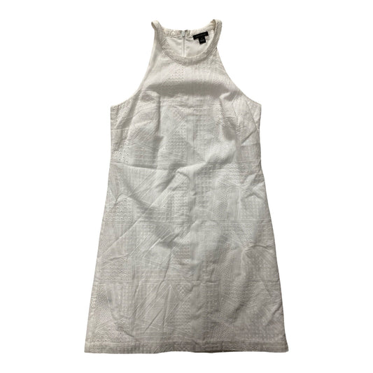 Dress Casual Midi By Ann Taylor In White, Size:0