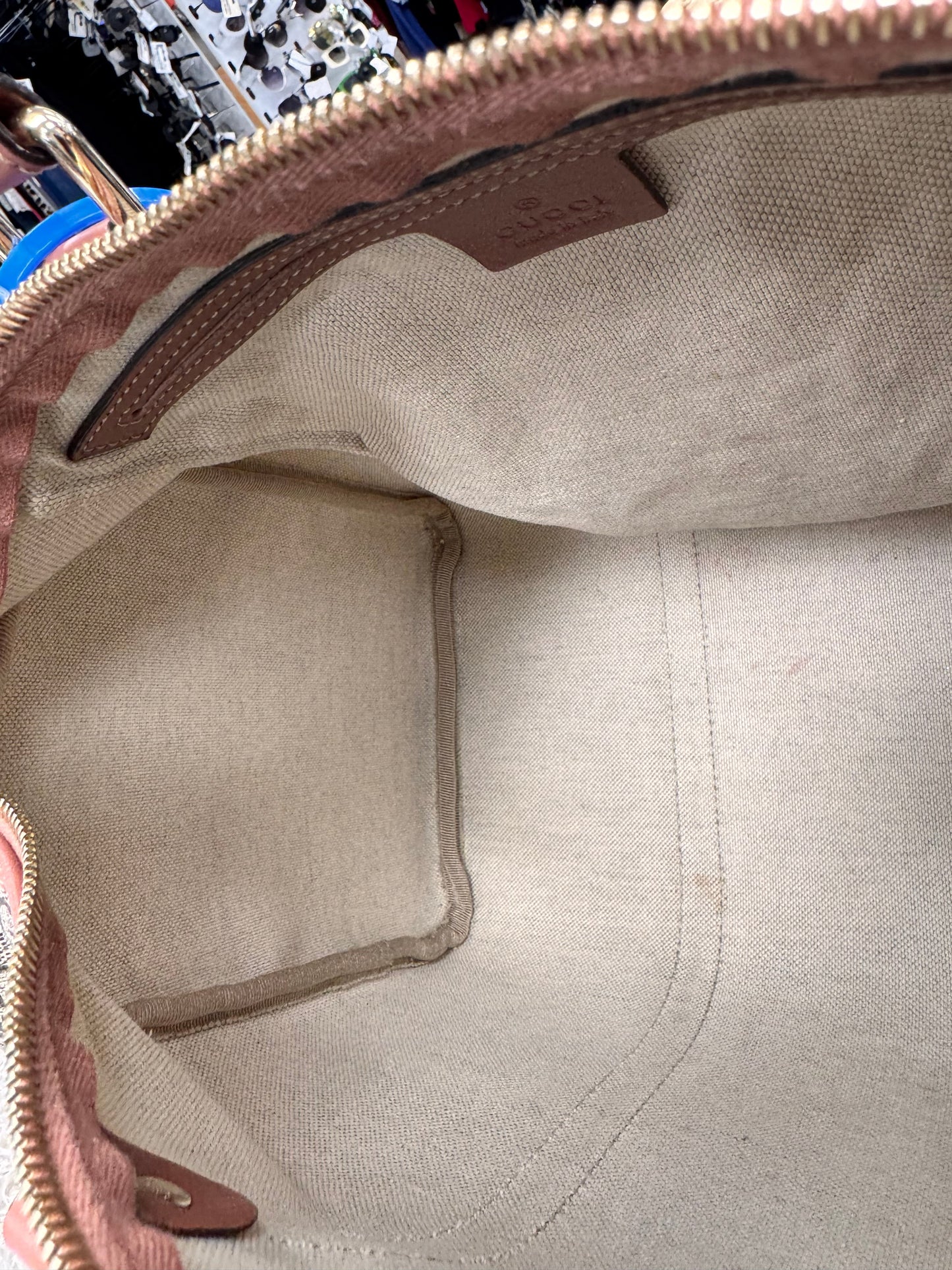 Handbag Supreme Canvas Tattoo Stars Joy Boston 35 Luxury Designer By Gucci In Multi, Size:Medium