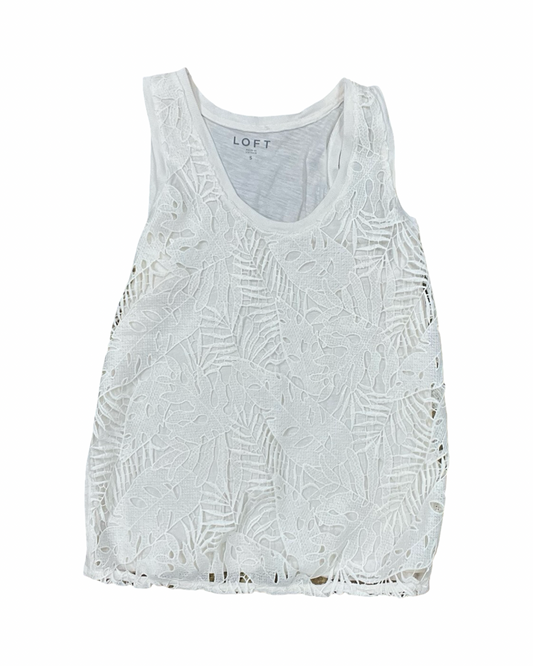 Tank Top By Loft In Cream, Size:S