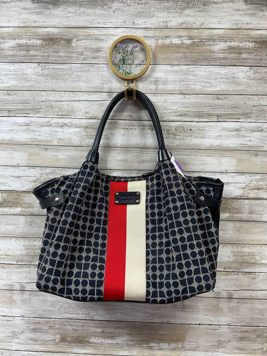 Handbag Designer By Kate Spade In Blue & Red, Size:Medium