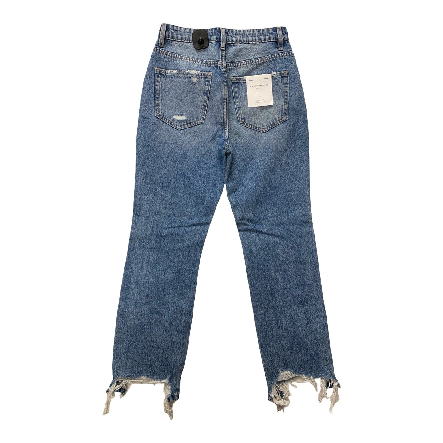 Jeans Straight By Flying Monkey In Blue Denim, Size:0