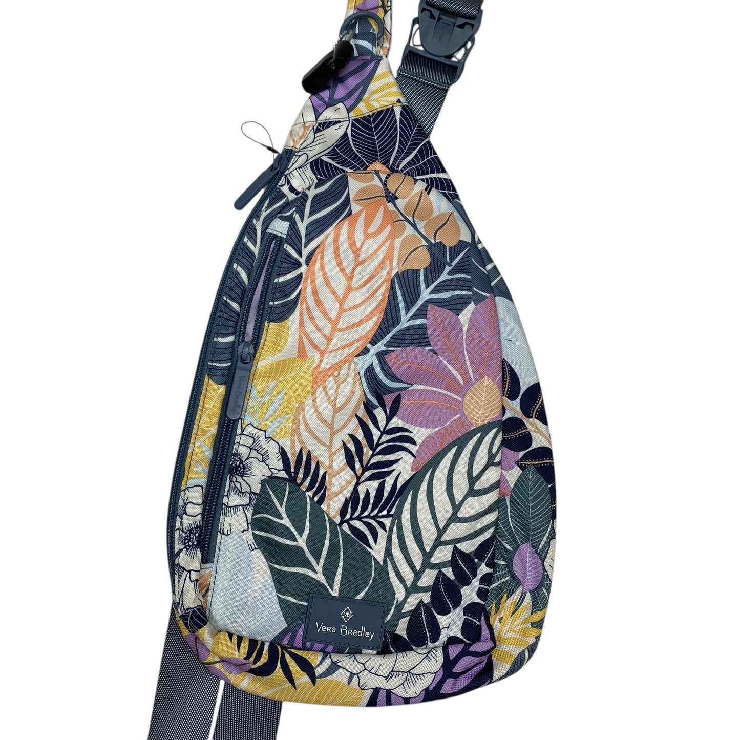 Crossbody By Vera Bradley In Grey & Purple, Size:Large
