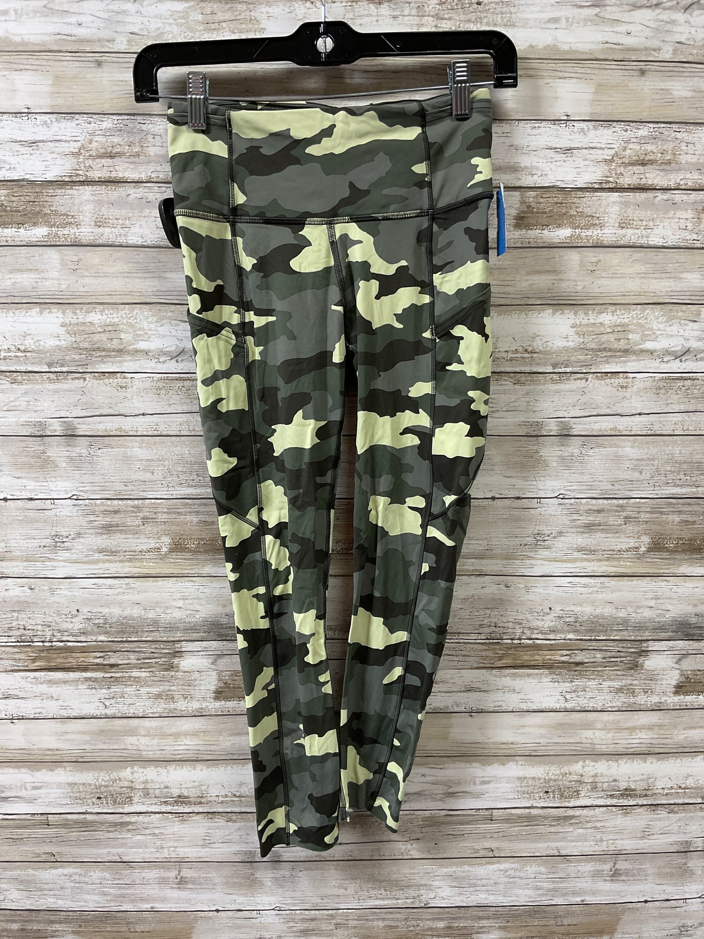 Athletic Leggings By Lululemon In Camouflage Print, Size:4
