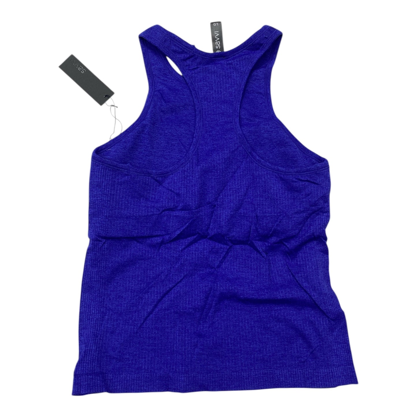 Athletic Tank Top By Savvi In Blue, Size:L