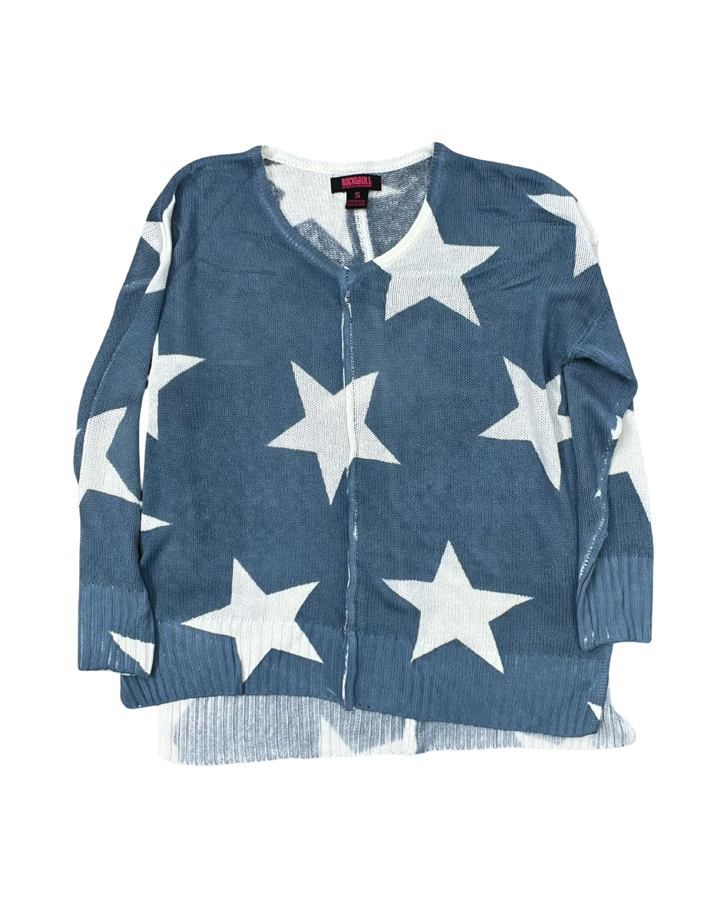 Sweater By Rock & Roll In Blue & Cream, Size:S