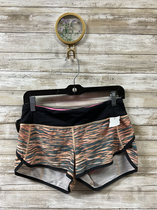 Athletic Shorts By Lululemon In Orange, Size:4