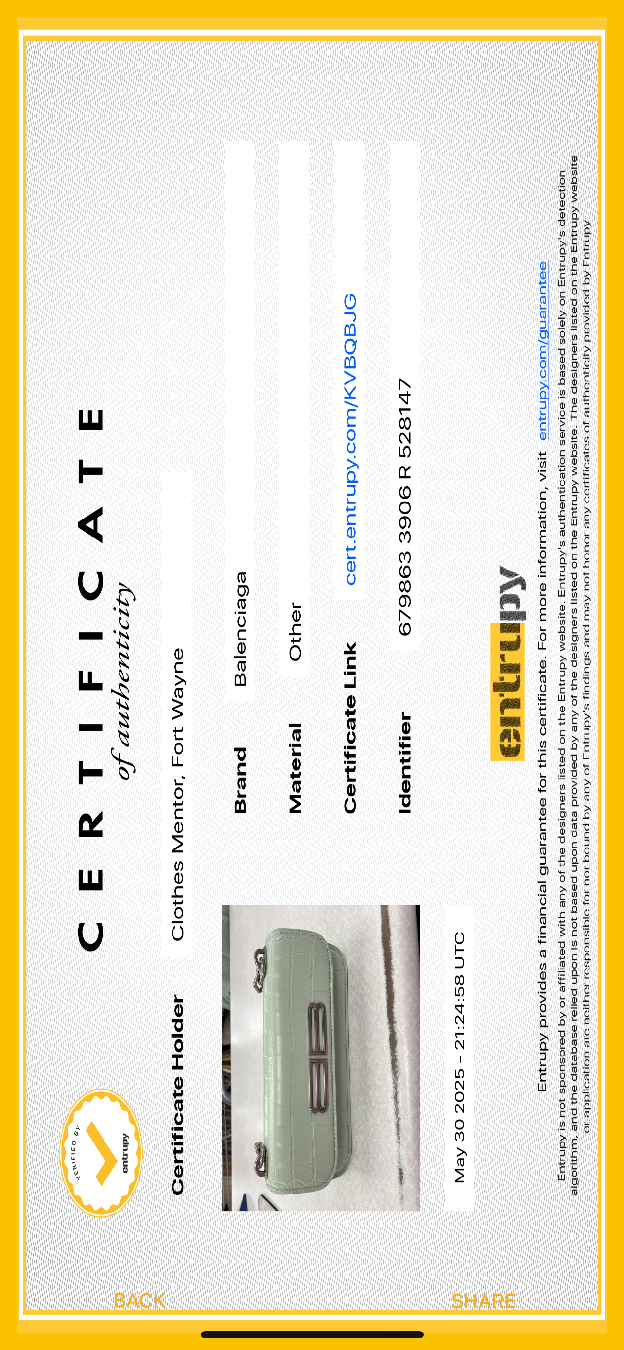 Crossbody Luxury Designer By Balenciaga, Size: Small