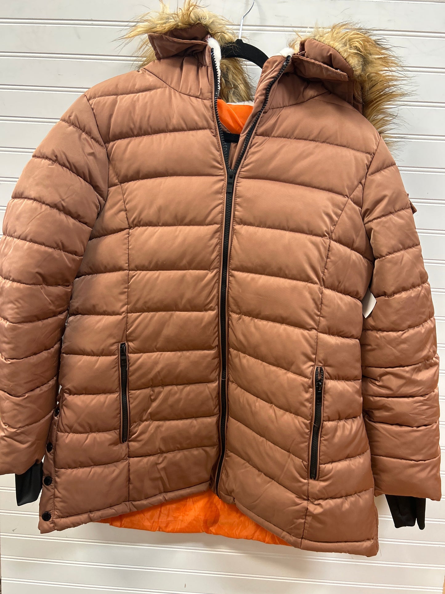 Coat Puffer & Quilted By Steve Madden In Bronze, Size:L