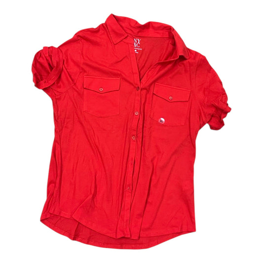 Blouse Ss By New York And Co In Red, Size:Xl