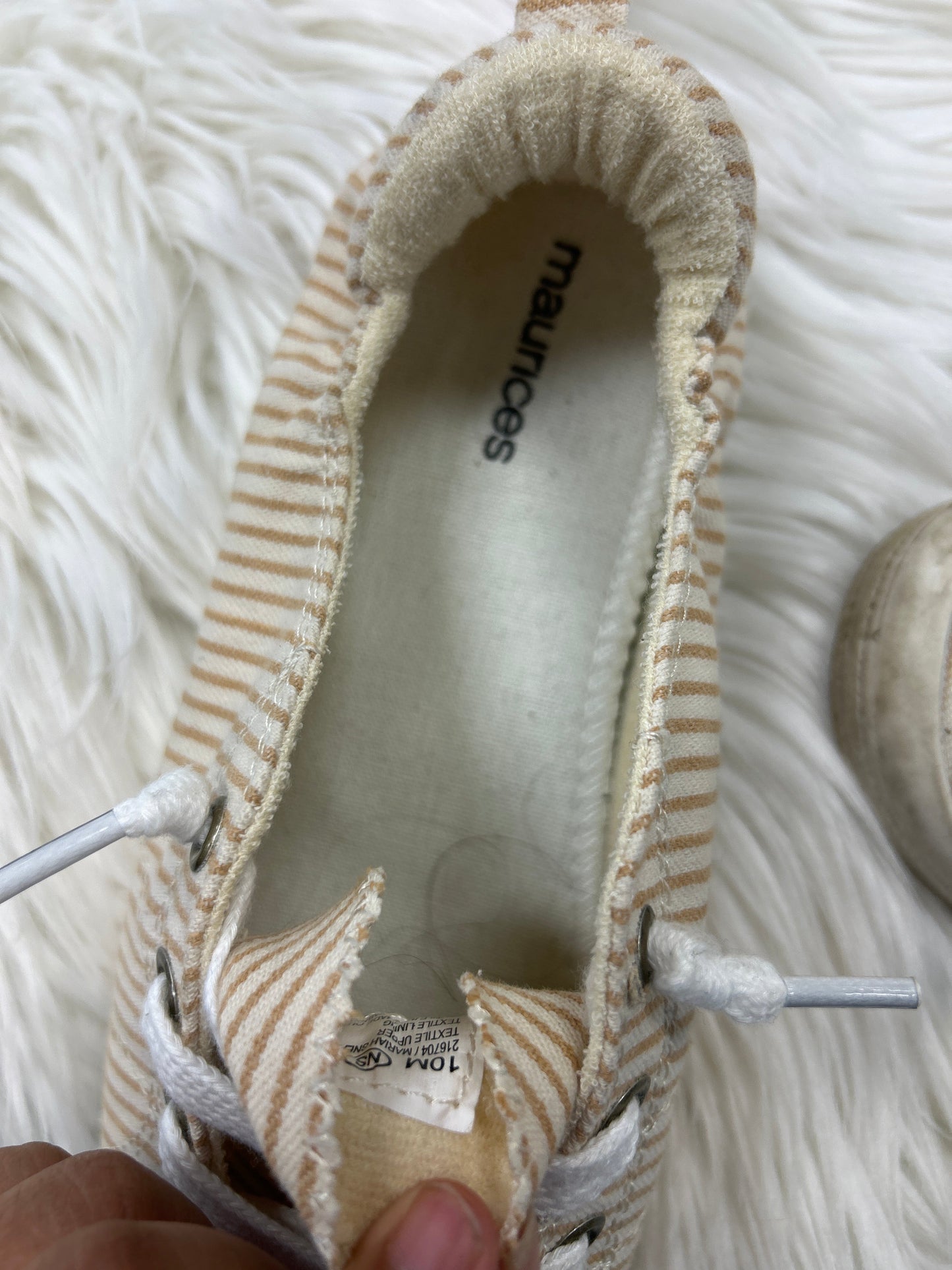 Shoes Flats By Maurices In White & Yellow, Size:10