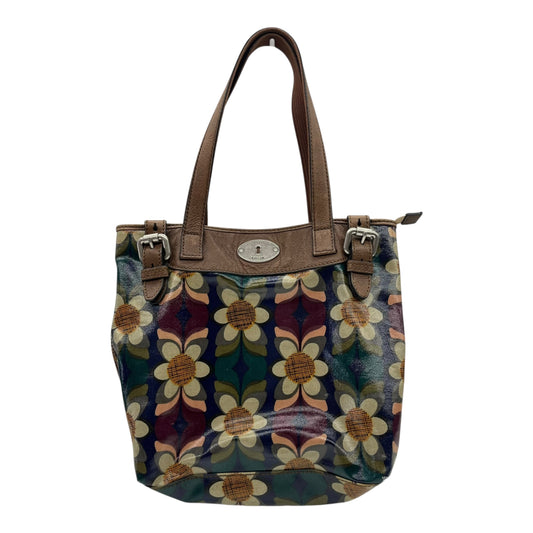 Handbag By Fossil In Floral Print, Size:Medium