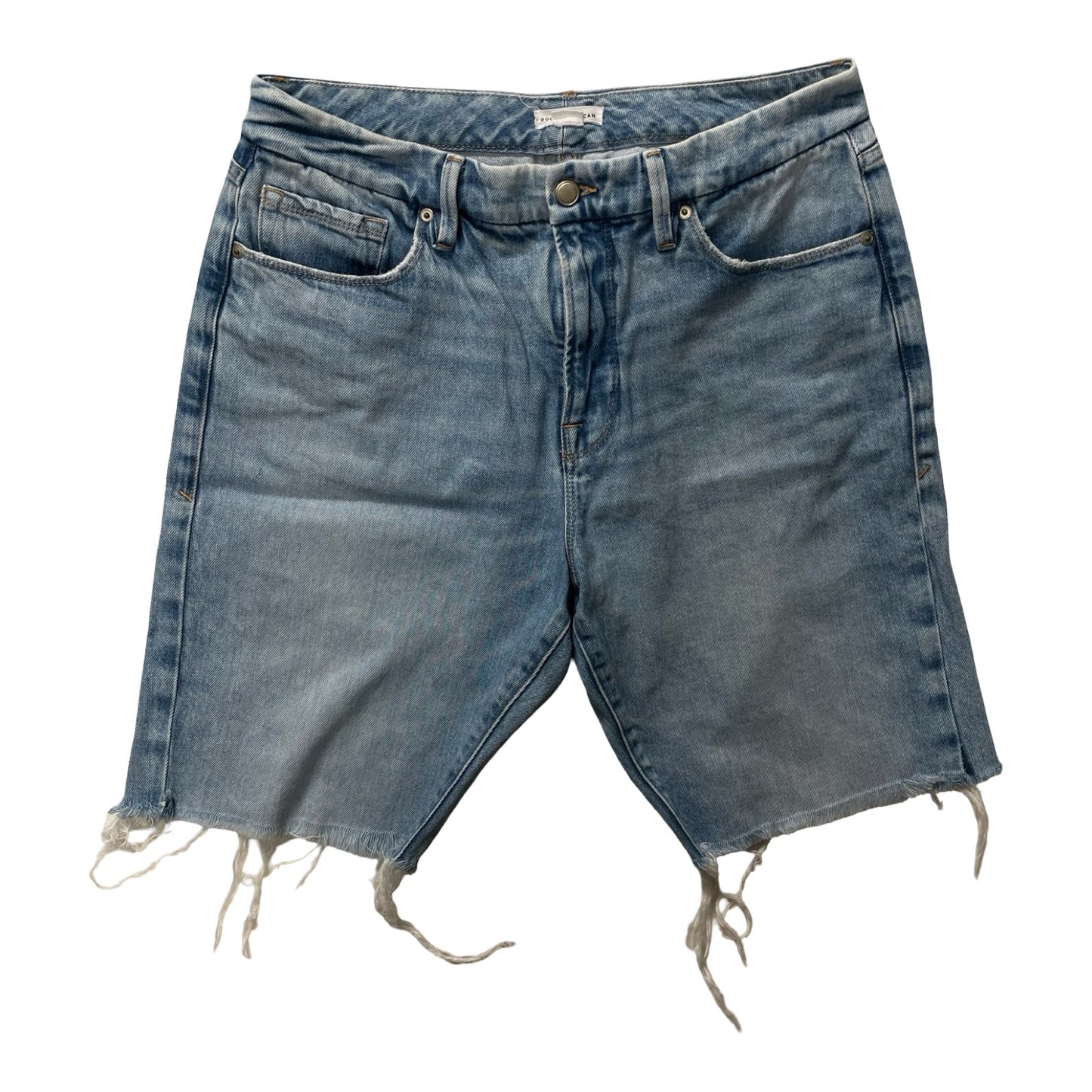 Shorts By Good American In Blue Denim, Size:8