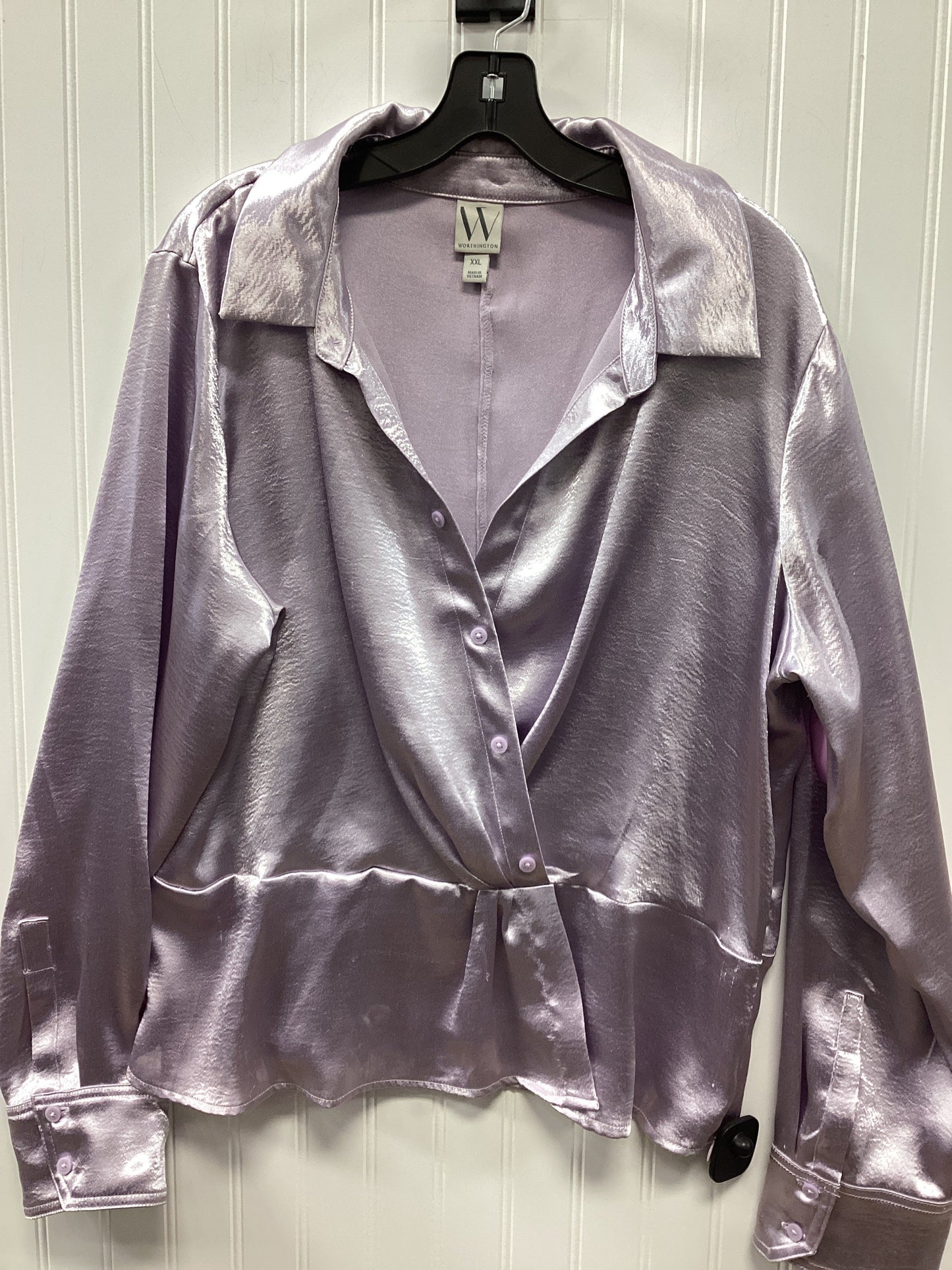 Top Ls By Worthington In Purple, Size:1X