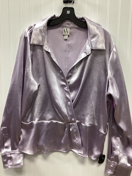 Top Ls By Worthington In Purple, Size:1X