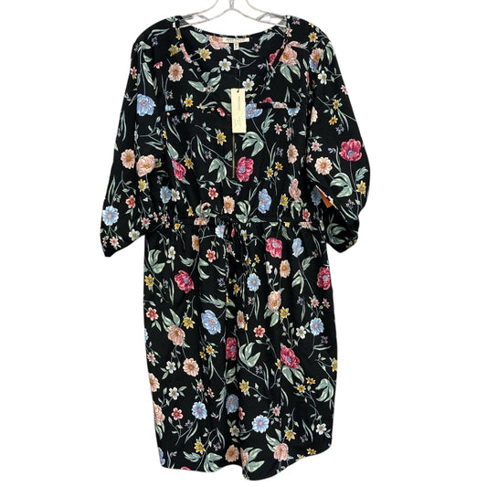 Dress Casual Short By Speed Control In Floral Print, Size:2X