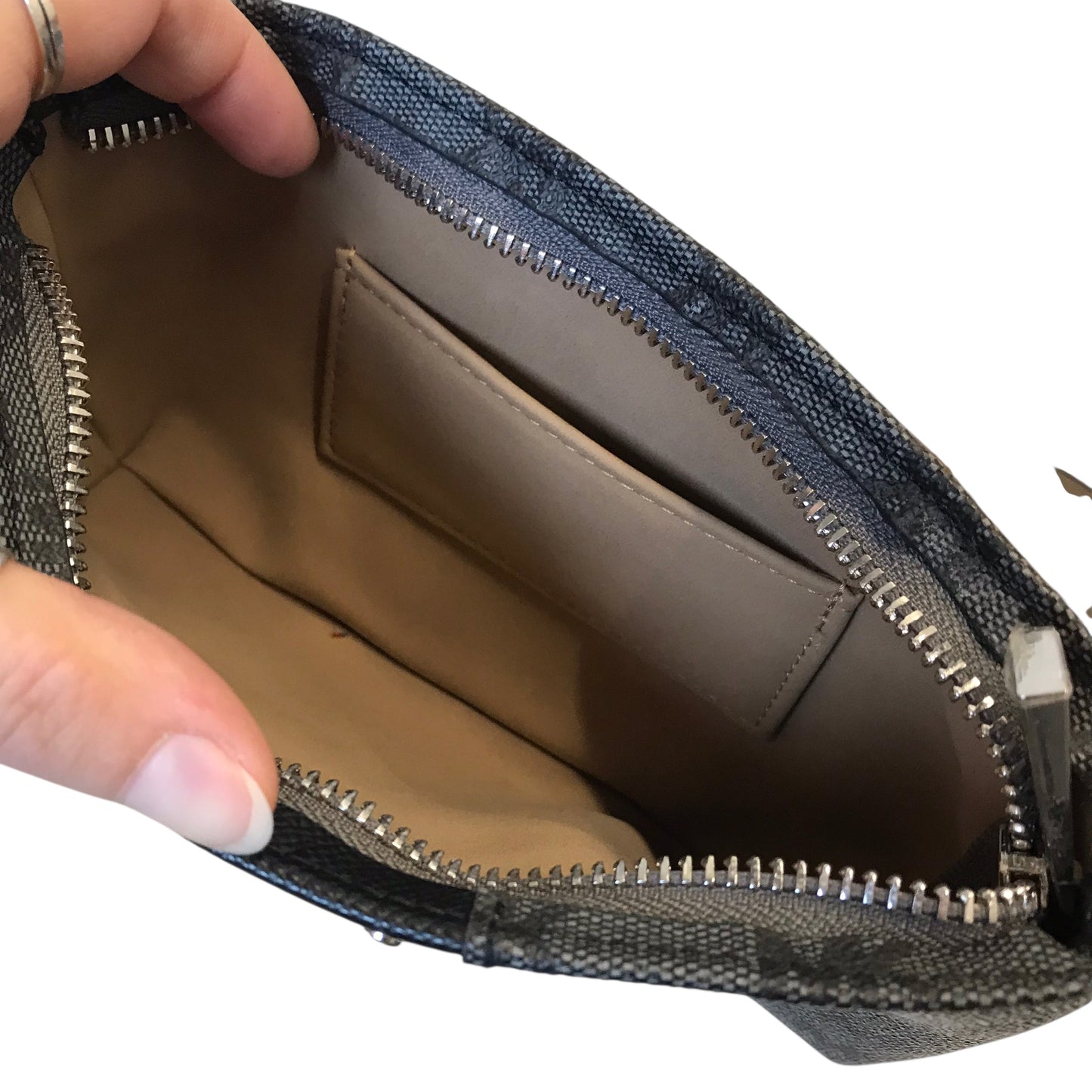 Belt Bag Designer By Michael Kors In Black & Grey, Size:Small