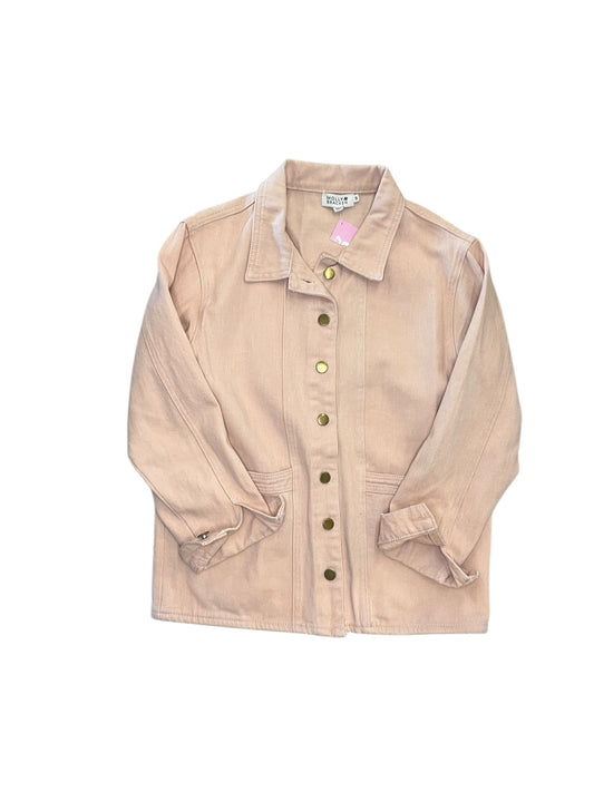 Jacket Denim By Molly Bracken In Peach, Size:S