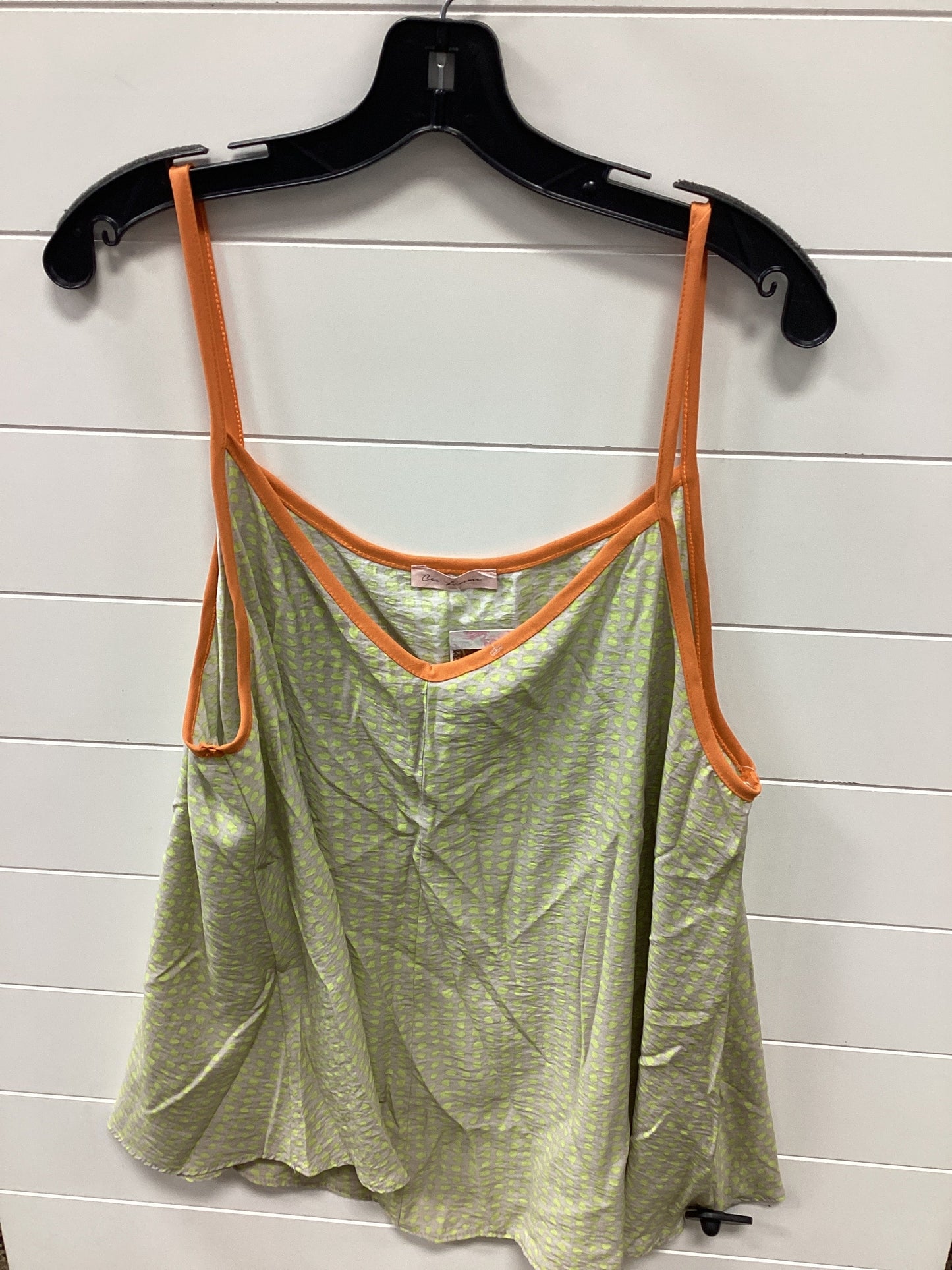 Top Sleeveless By Ces Femme In Green, Size:3X