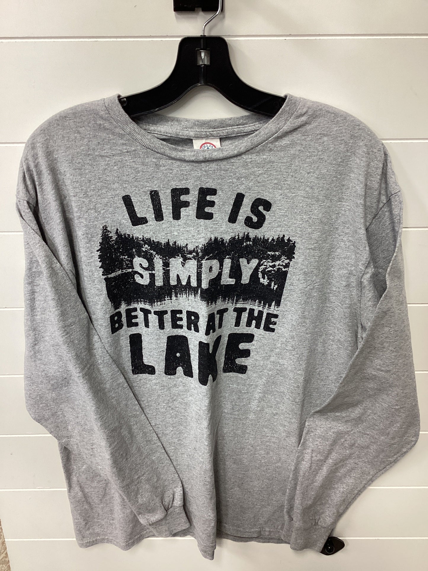 Top Ls By Clothes Mentor In Grey, Size:L