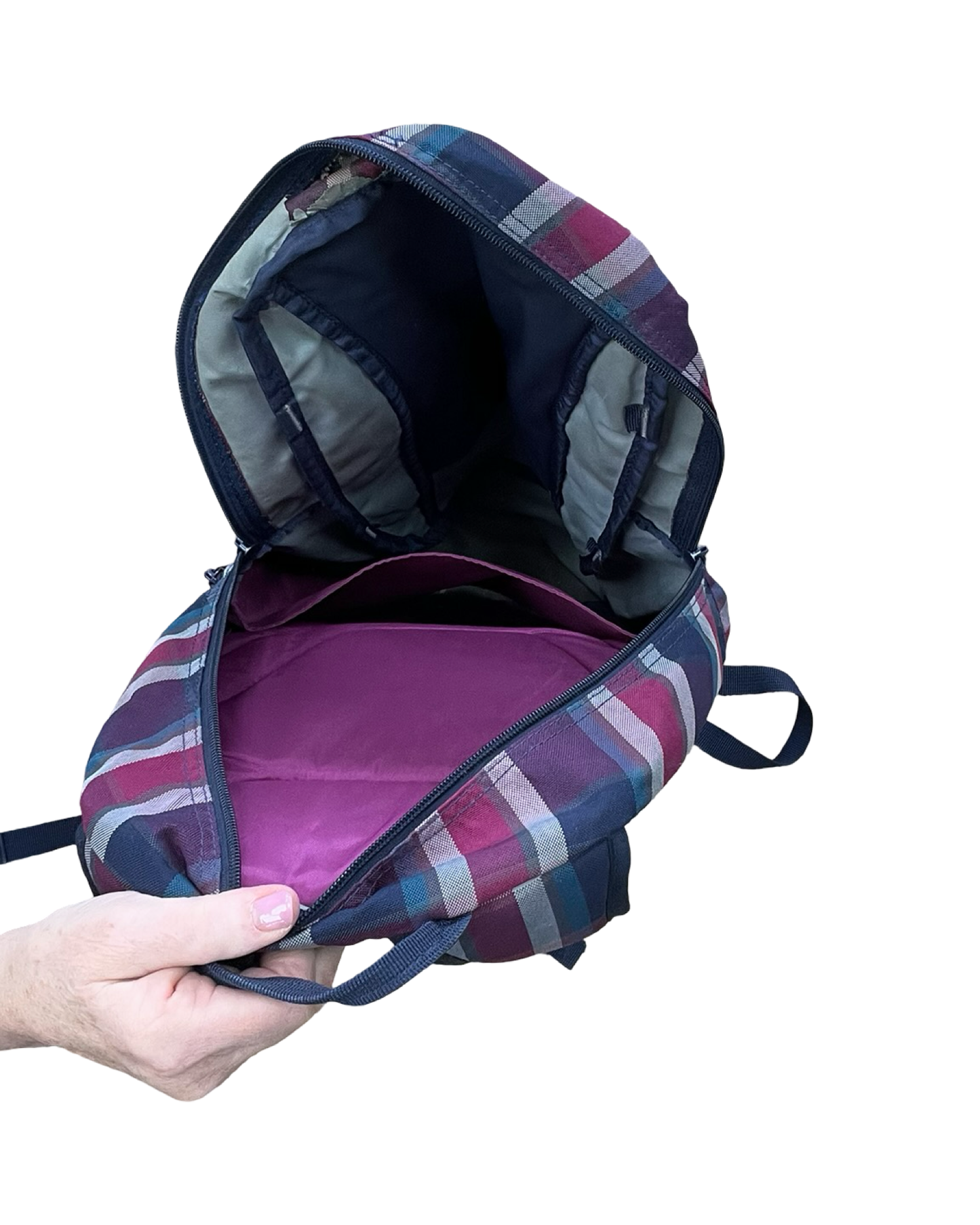 Backpack By Clothes Mentor In Blue & Pink, Size:Large
