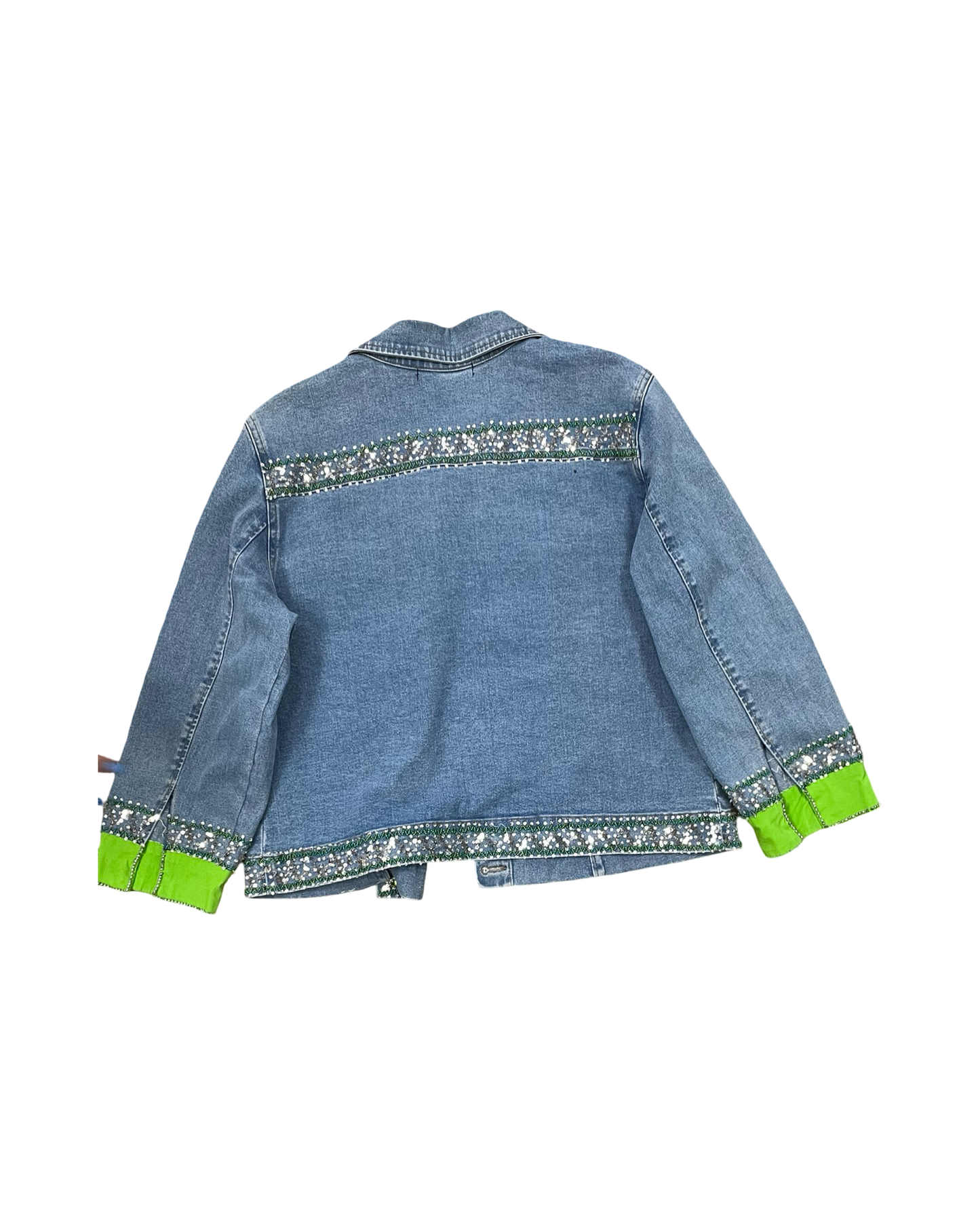 Jacket Denim By Hawthorn In Blue Denim, Size:M