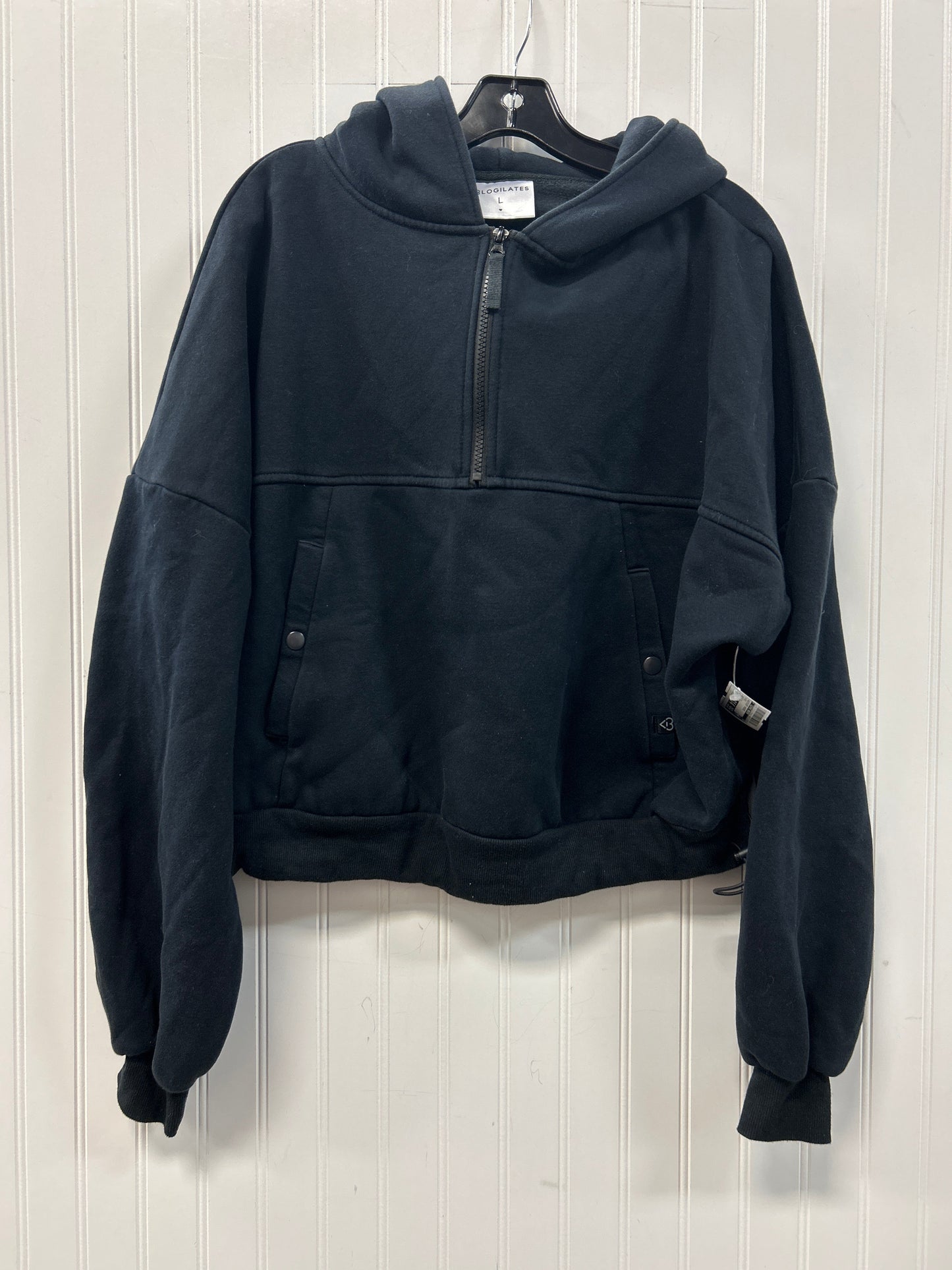 Sweatshirt Hoodie By Clothes Mentor In Black, Size:L