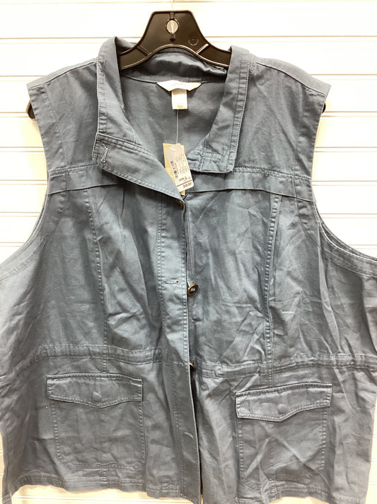 Vest Other By Cj Banks In Blue, Size:3X