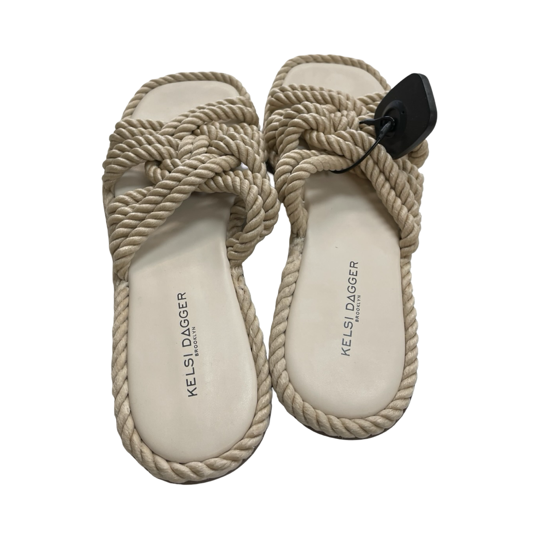 Sandals Flats By Kelsi Dagger In Tan, Size:9