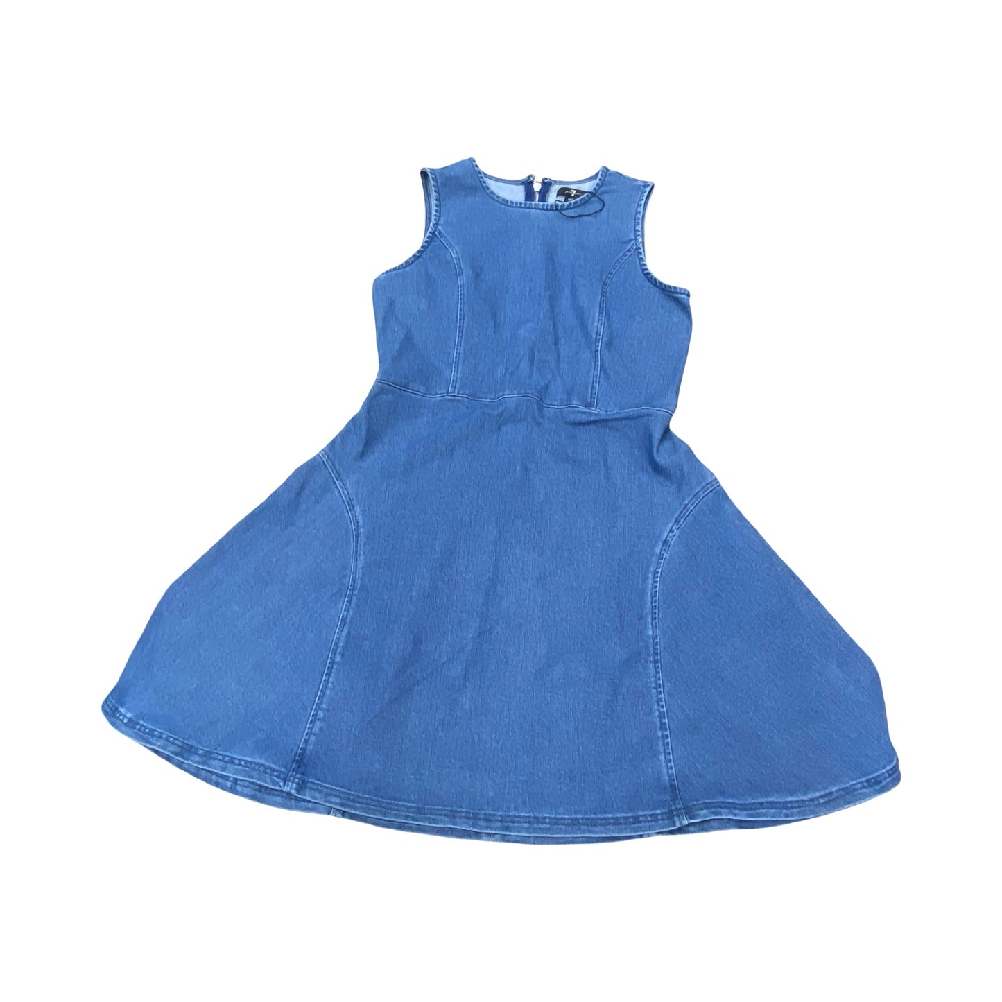 Dress Casual Midi By 7 For All Mankind In Blue Denim, Size:M