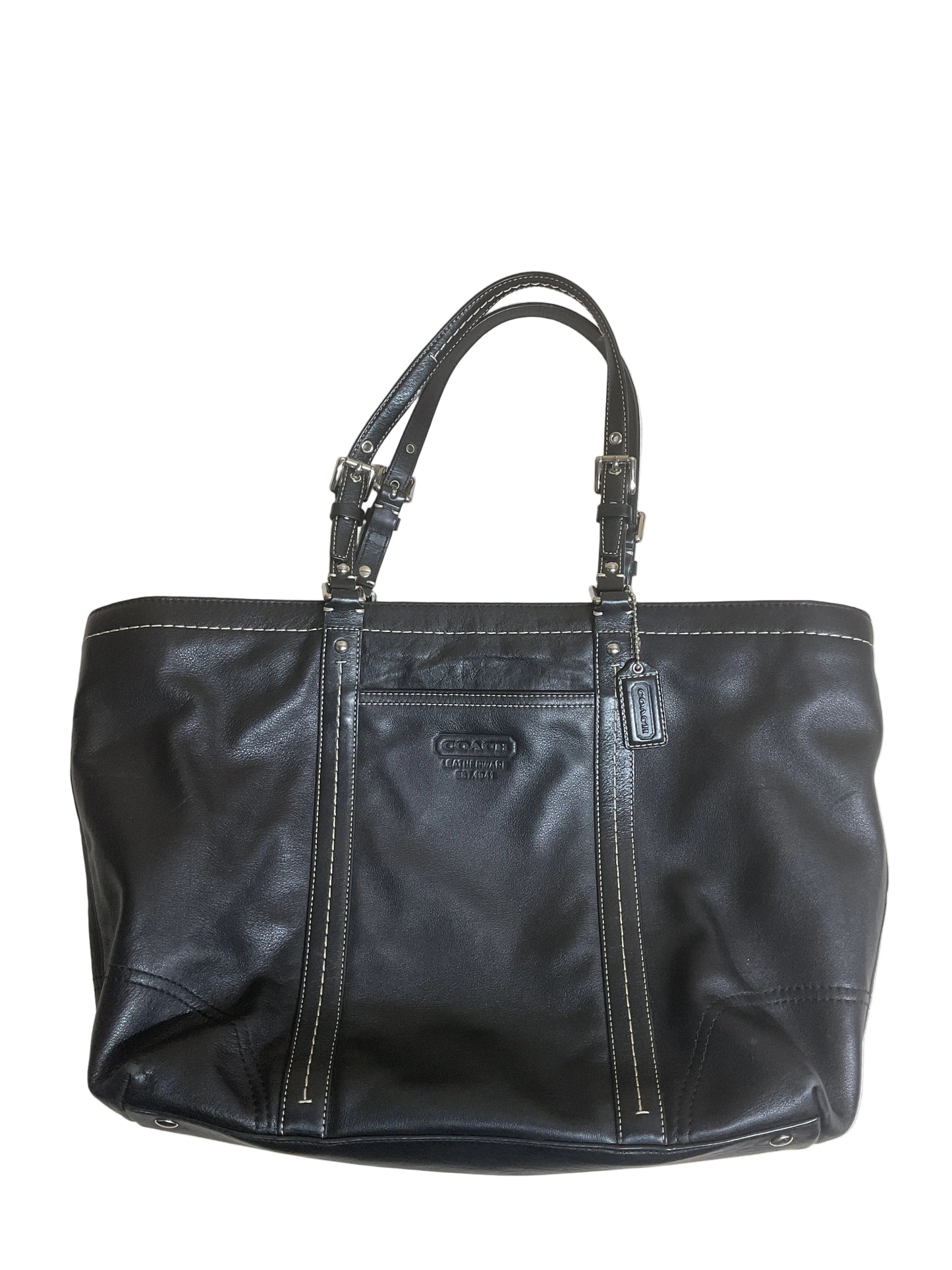 Handbag Designer By Coach In Black, Size:Large