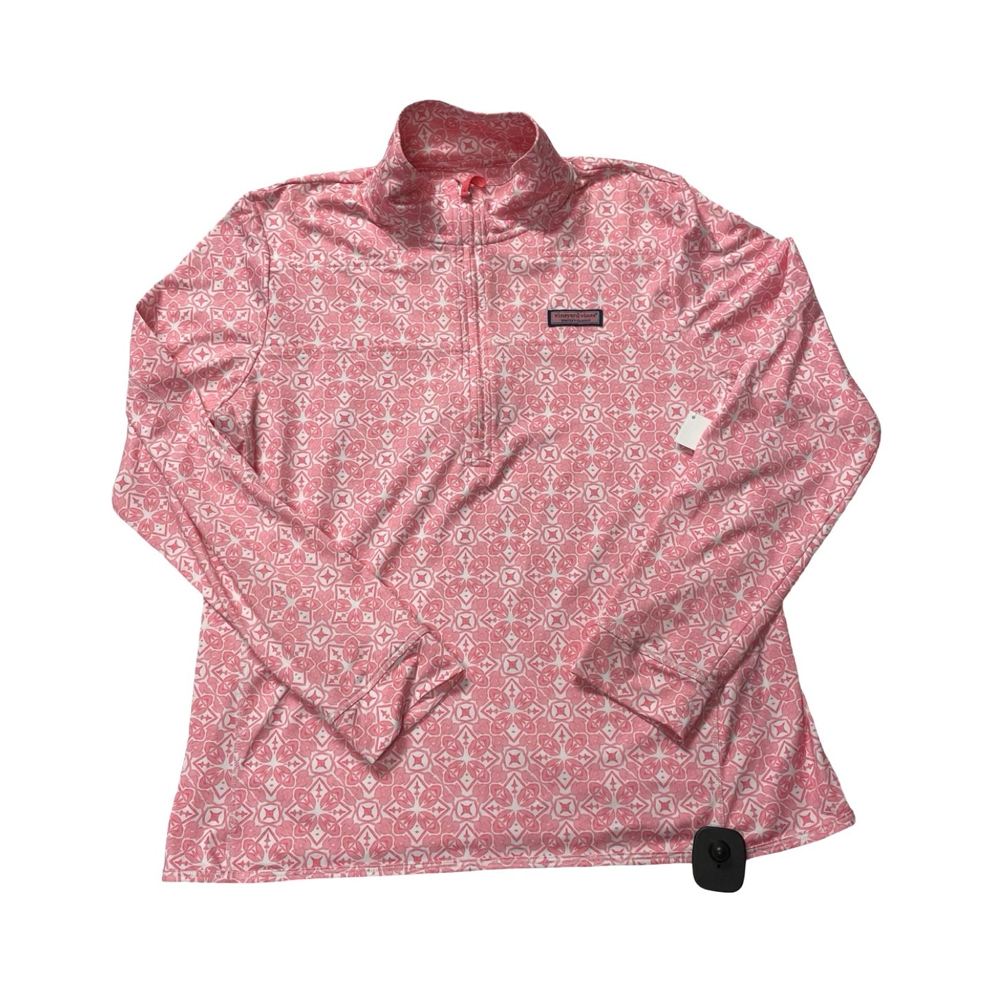 Athletic Jacket By Vineyard Vines In Pink & White, Size:L