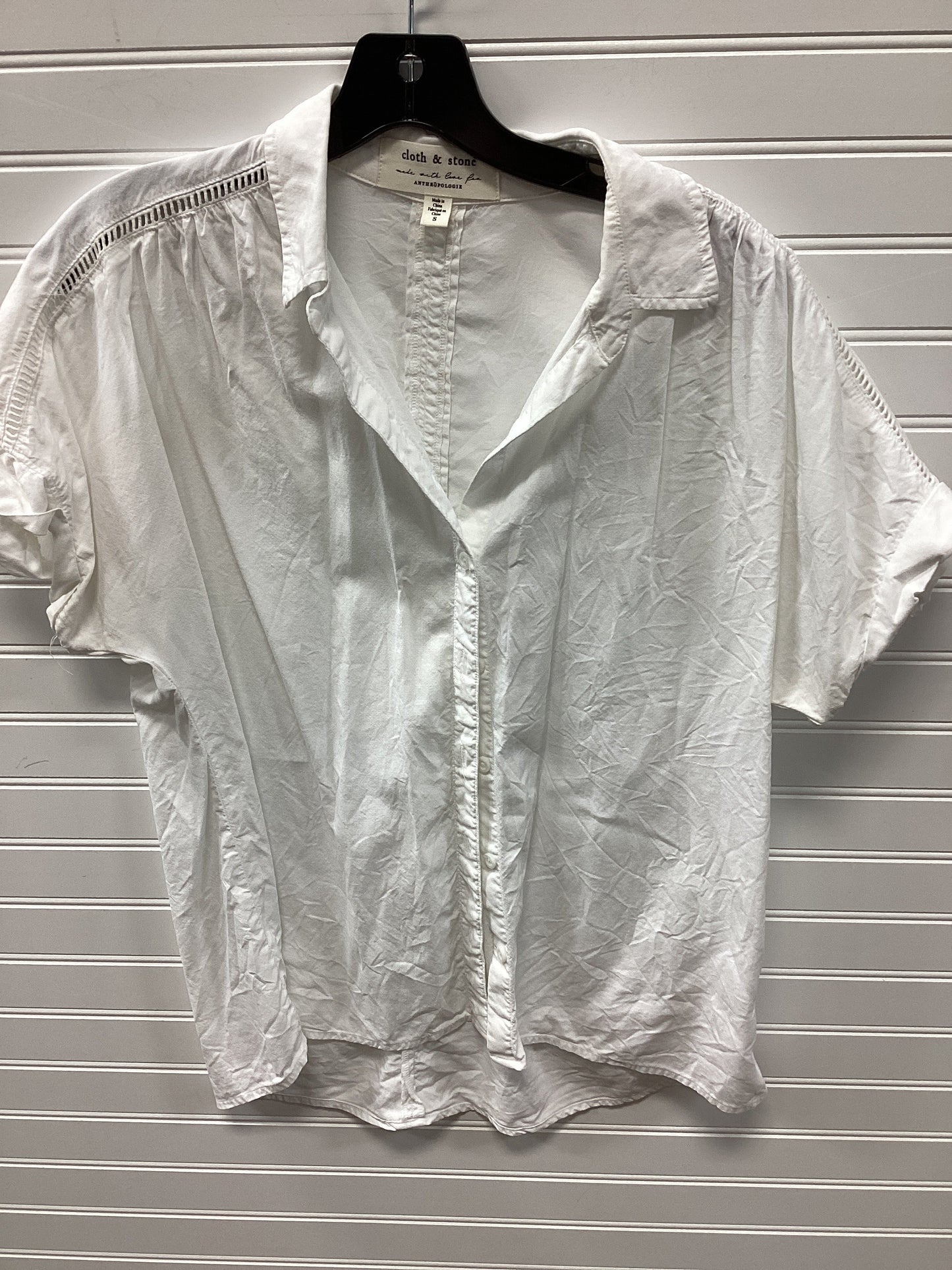 Blouse Ss By Cloth & Stone In White, Size:S