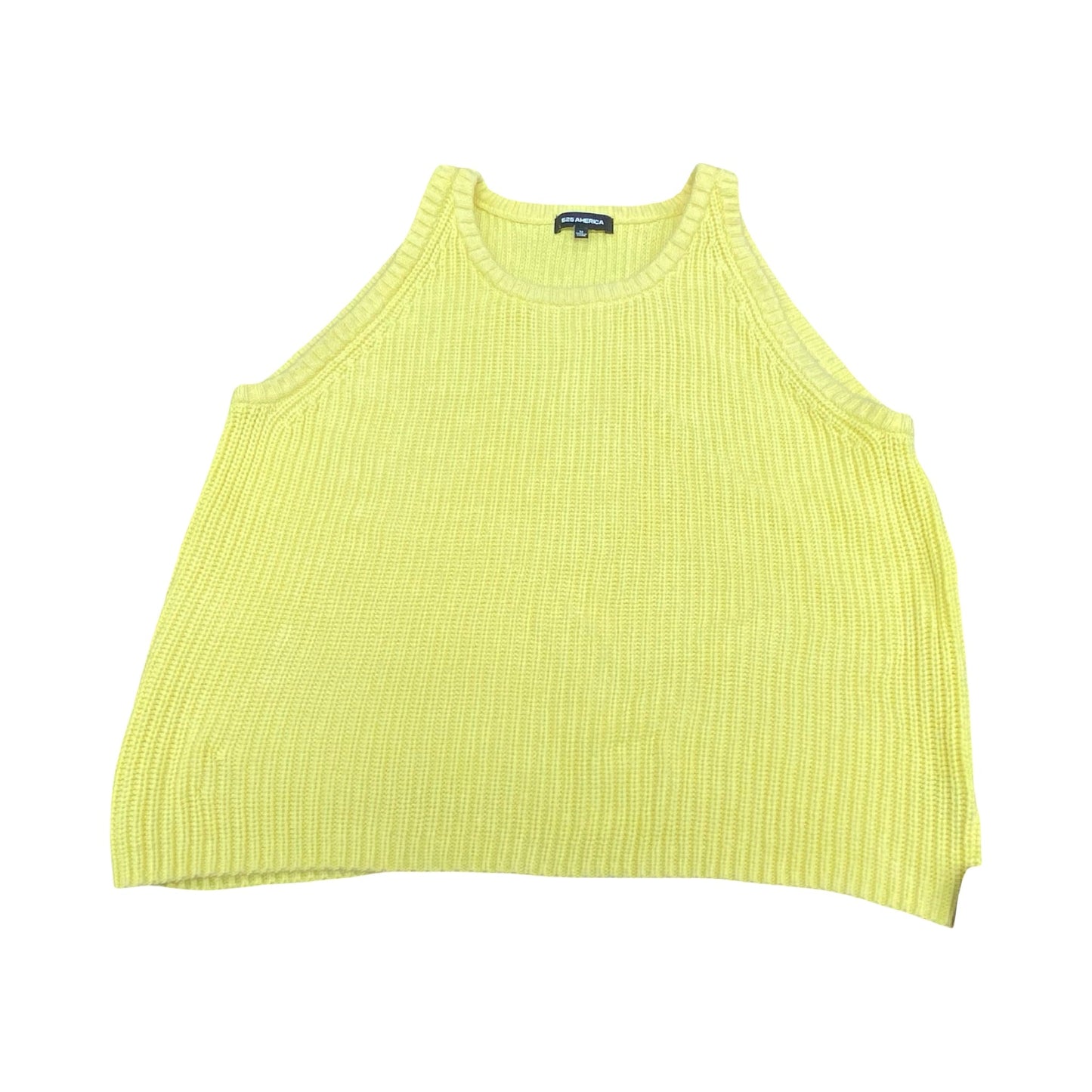 Vest Sweater By 525 America In Yellow, Size:M