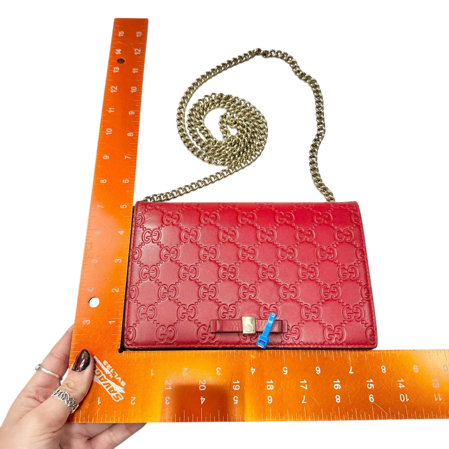 Crossbody Luxury Designer By Gucci, Size: Medium