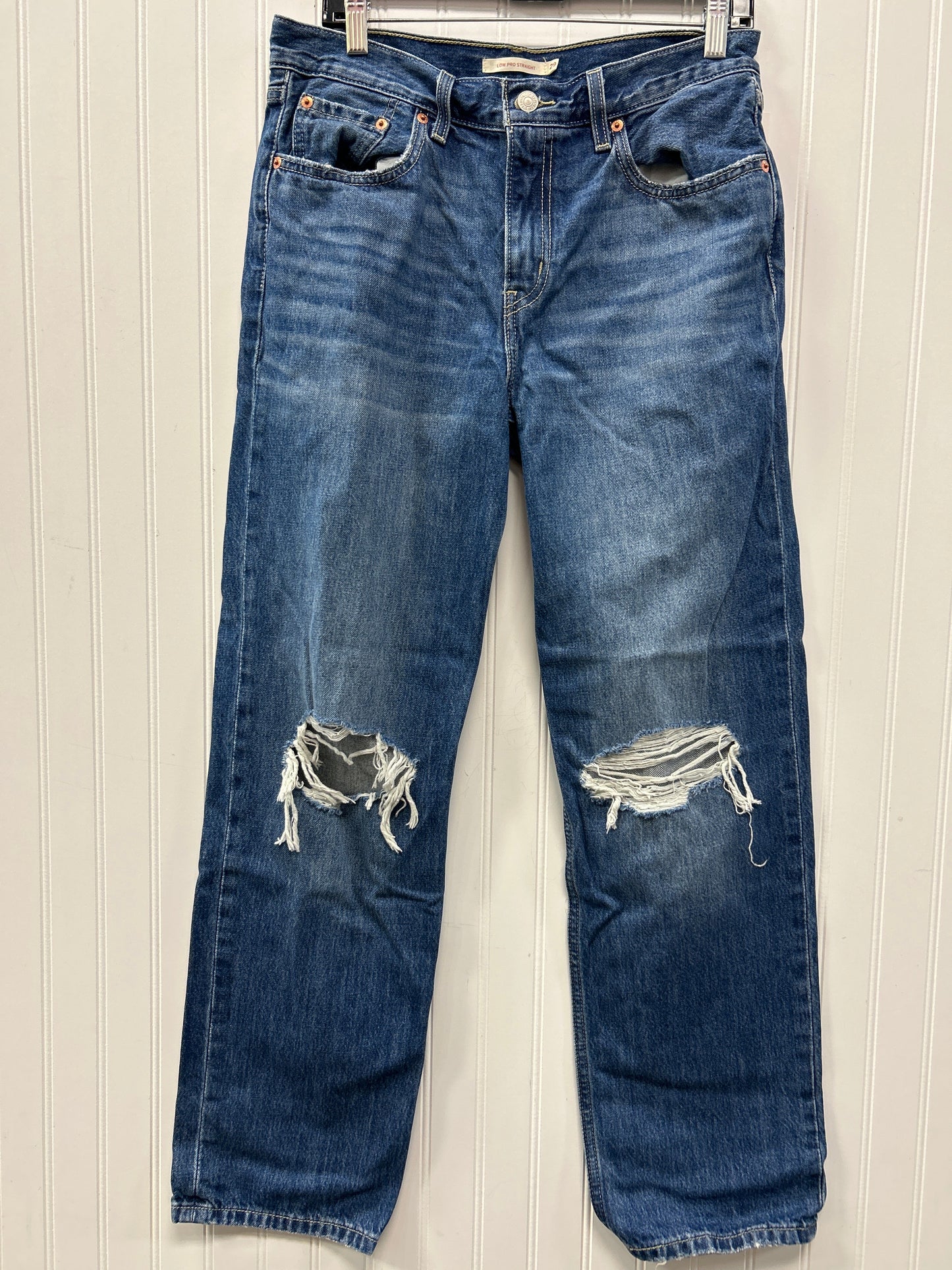 Jeans Straight By Levis In Blue Denim, Size:6