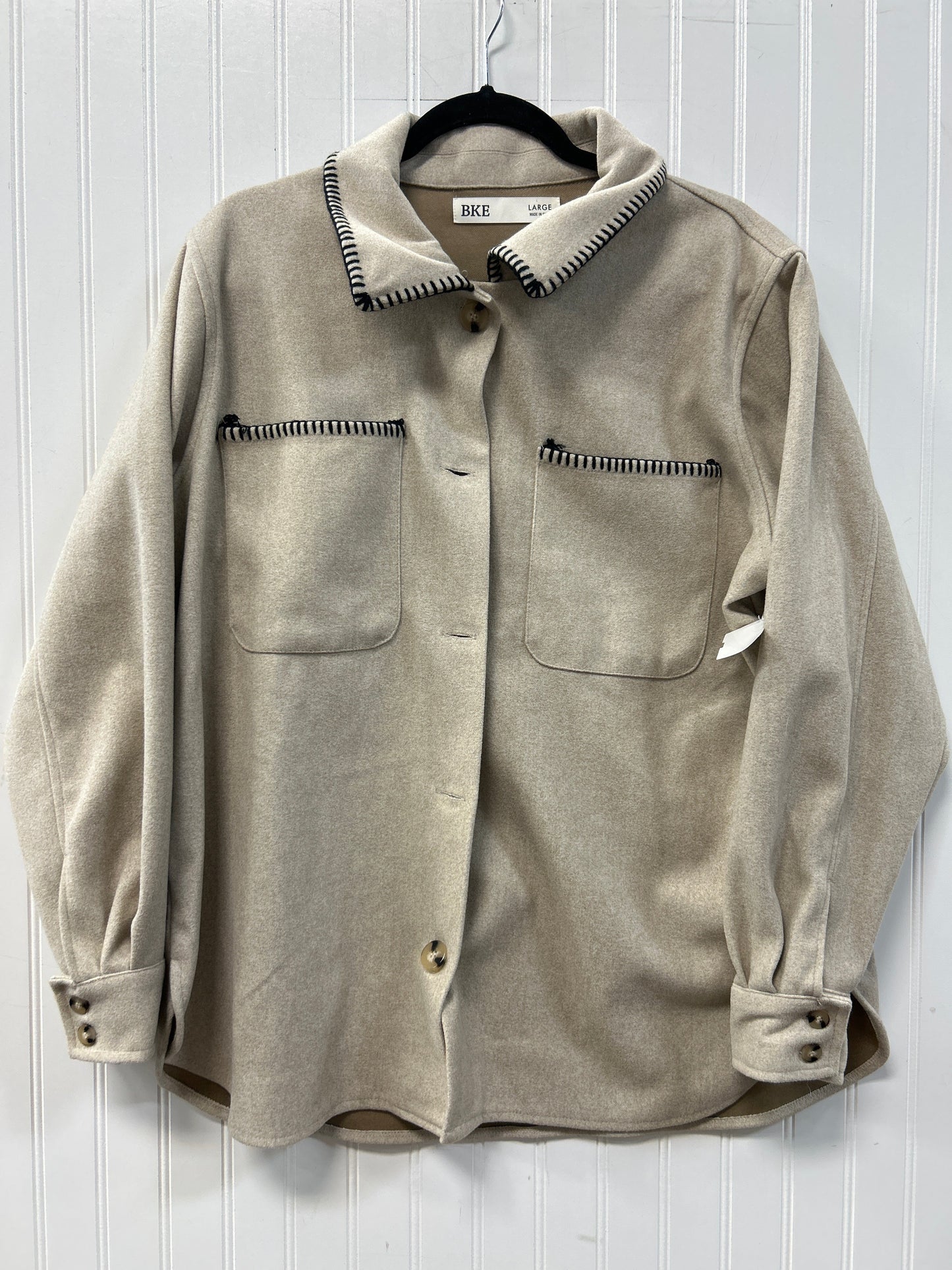 Jacket Fleece By Bke In Beige, Size:L