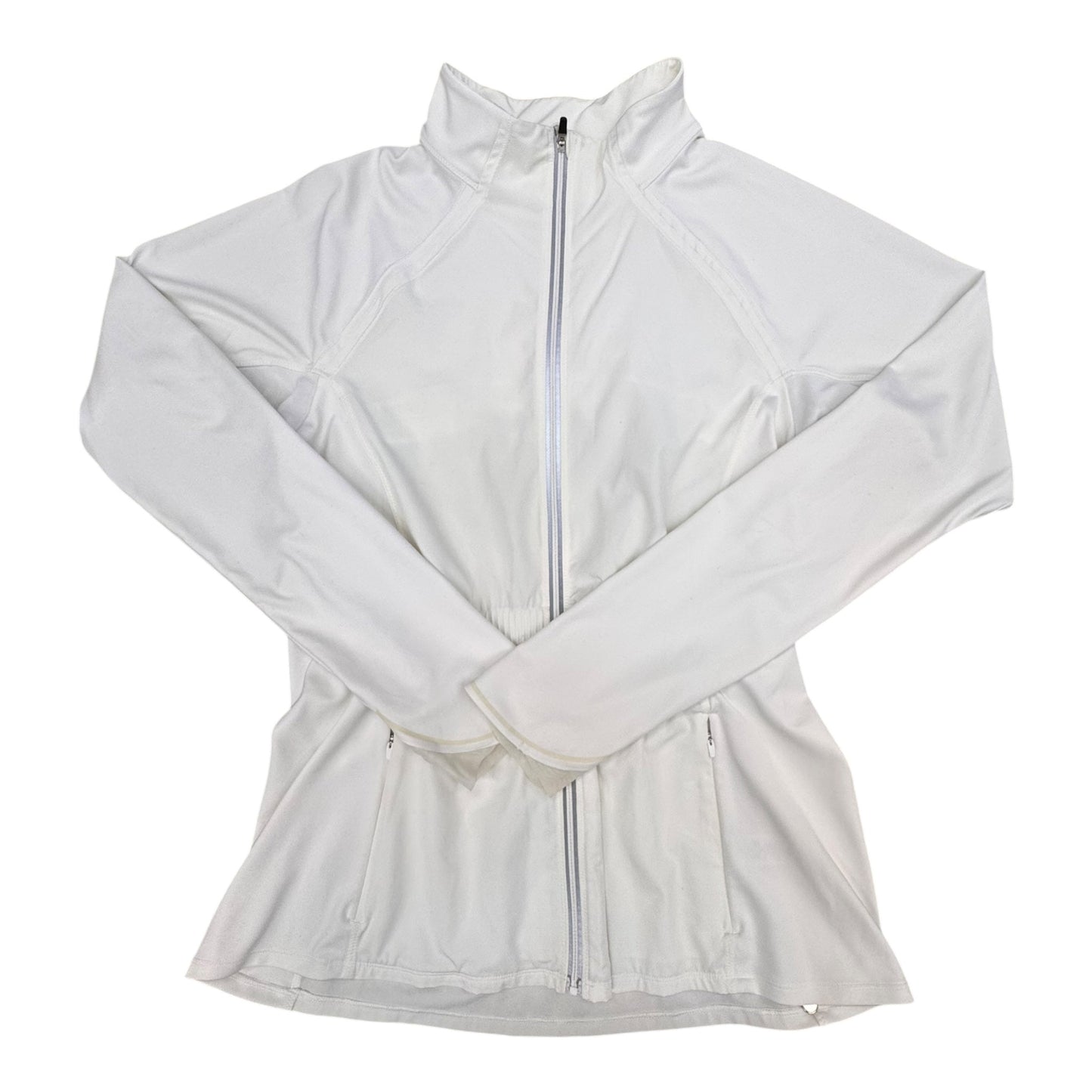 Athletic Jacket By Athleta In White, Size:M