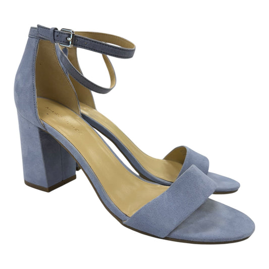 Sandals Heels Block By Marc Fisher In Blue, Size:8.5