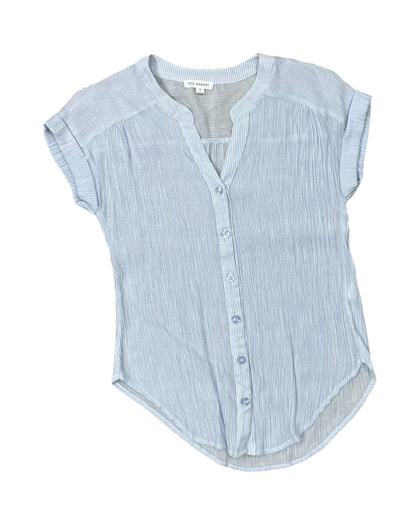 Blouse Ss By Blu Pepper In Blue, Size:S