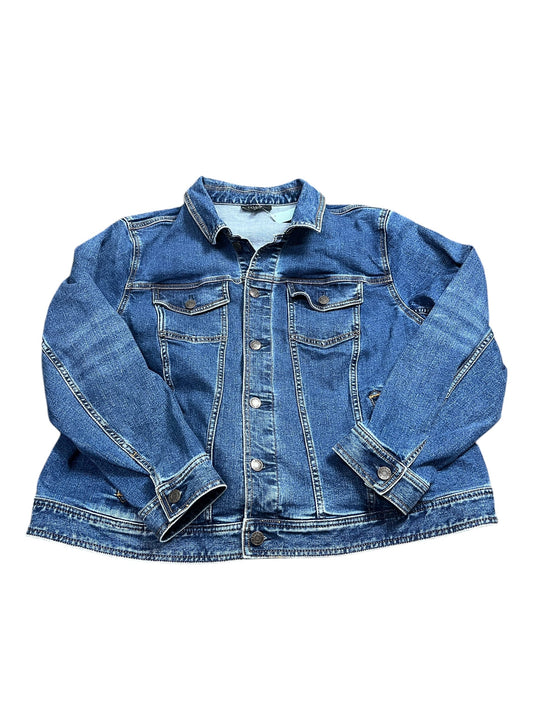 Jacket Denim By Talbots In Blue Denim, Size:3X