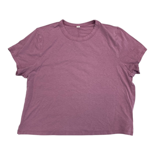 Athletic Top Ss By Lululemon In Pink, Size:M
