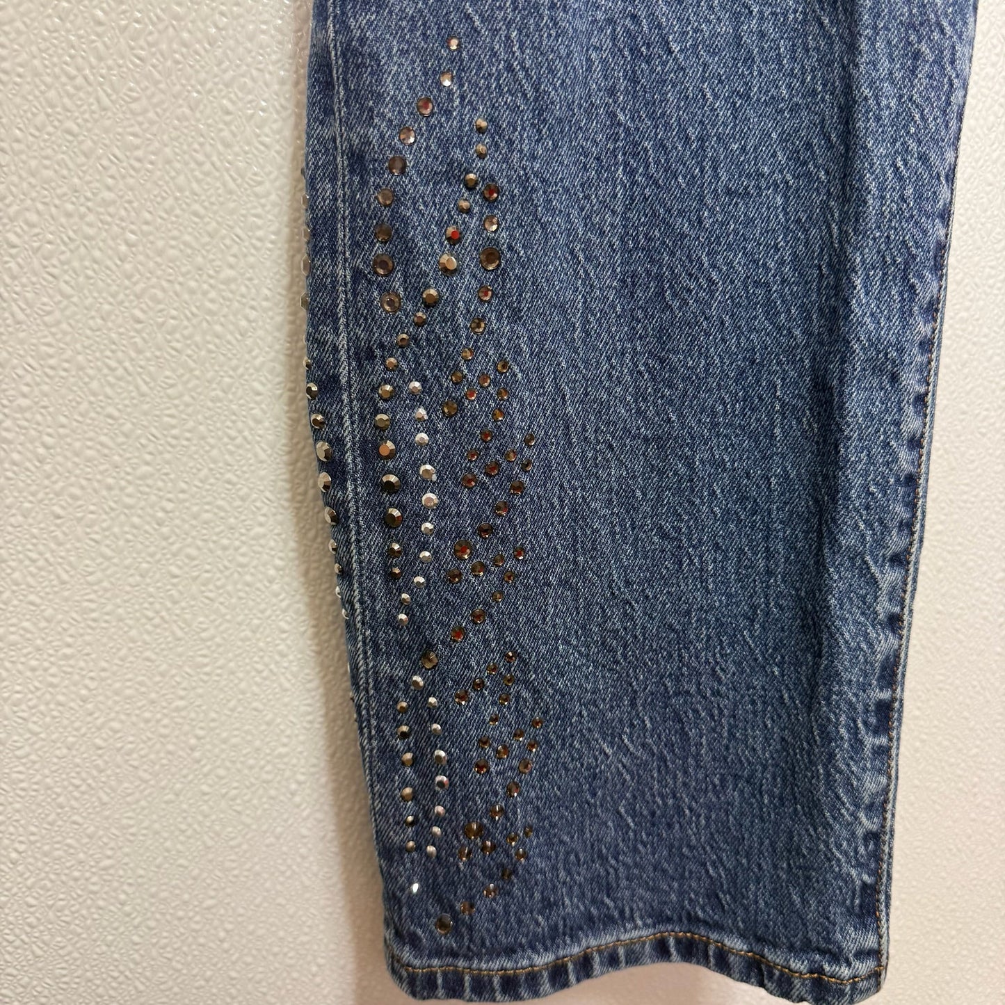 Jeans Straight By Levis In Blue Denim, Size: 8