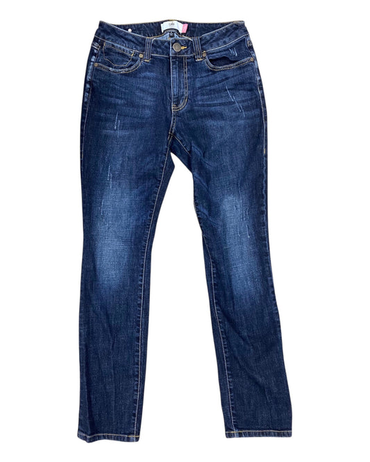 Jeans Straight By Cabi In Blue Denim, Size:4