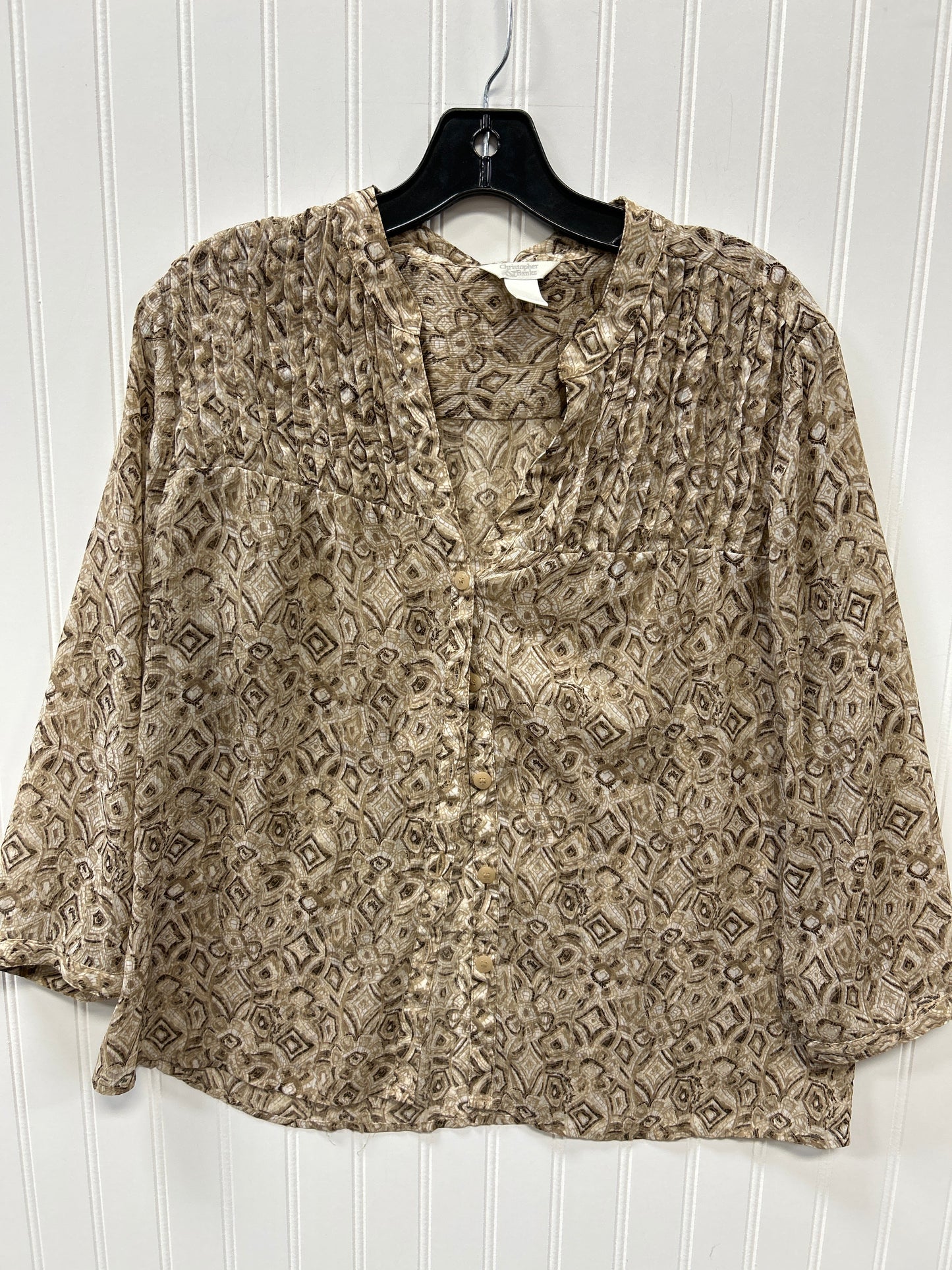 Top Ls By Christopher And Banks In Tan, Size:L