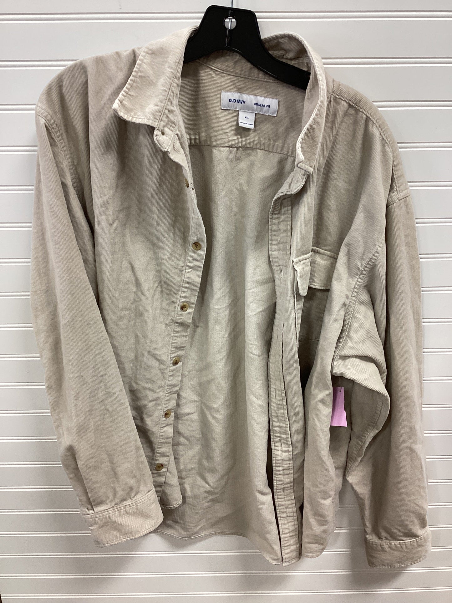 Jacket Shirt By Old Navy In Tan, Size:Xxl