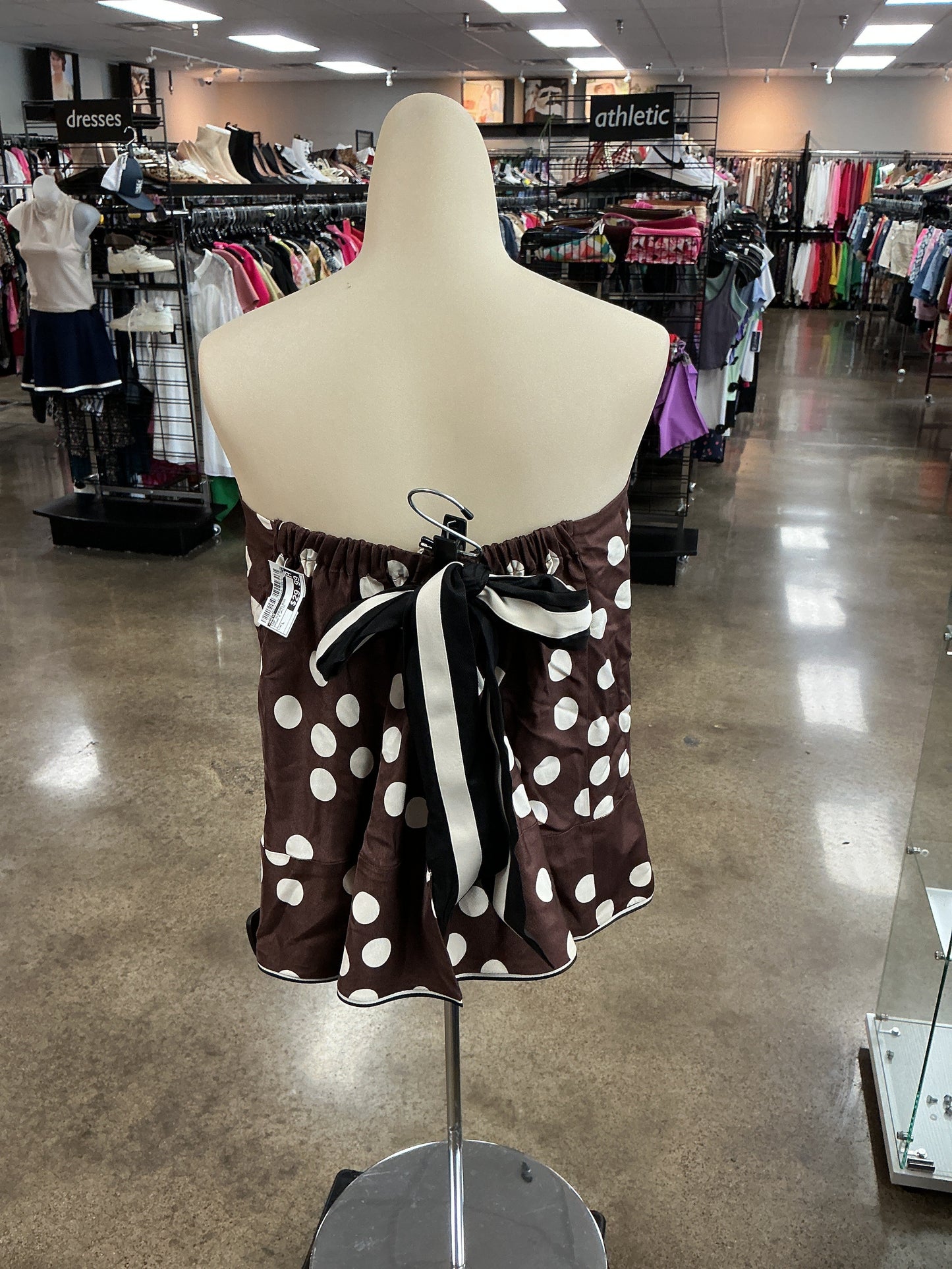 Top Sleeveless By Maeve In Brown & White, Size:L