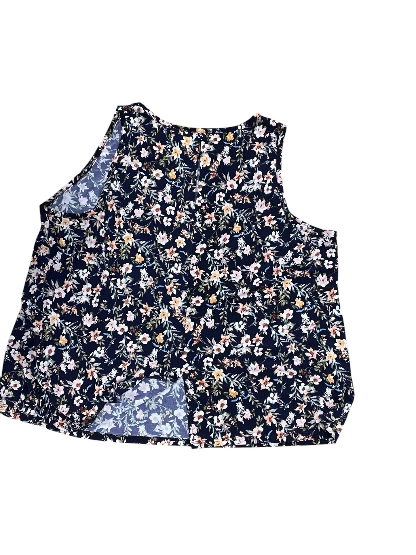 Top Sleeveless By Cece In Navy, Size:3X
