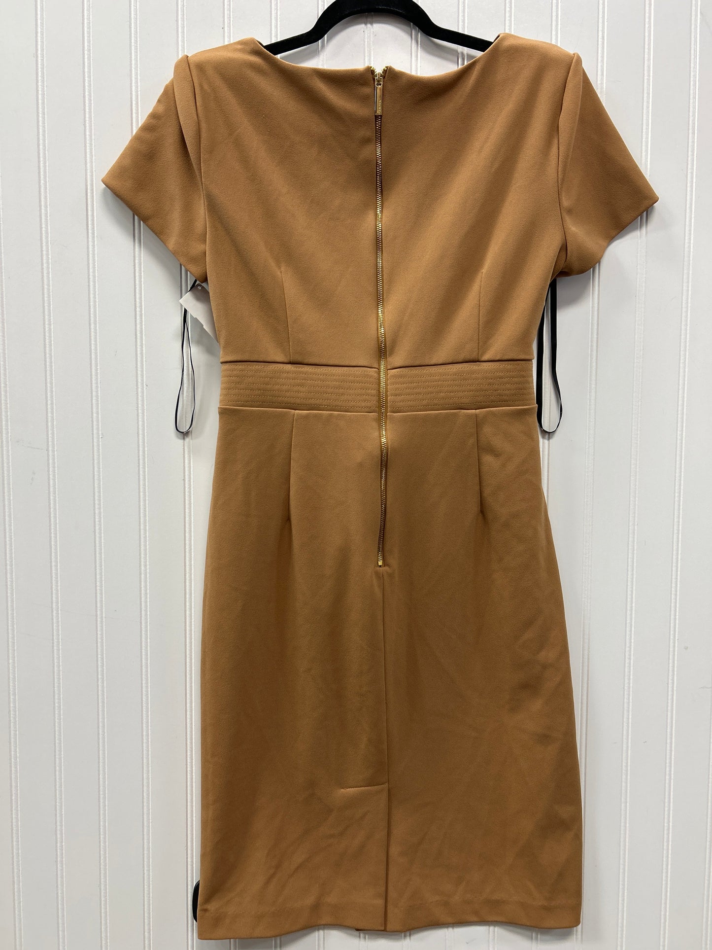 Dress Casual Midi By Calvin Klein In Brown, Size:12