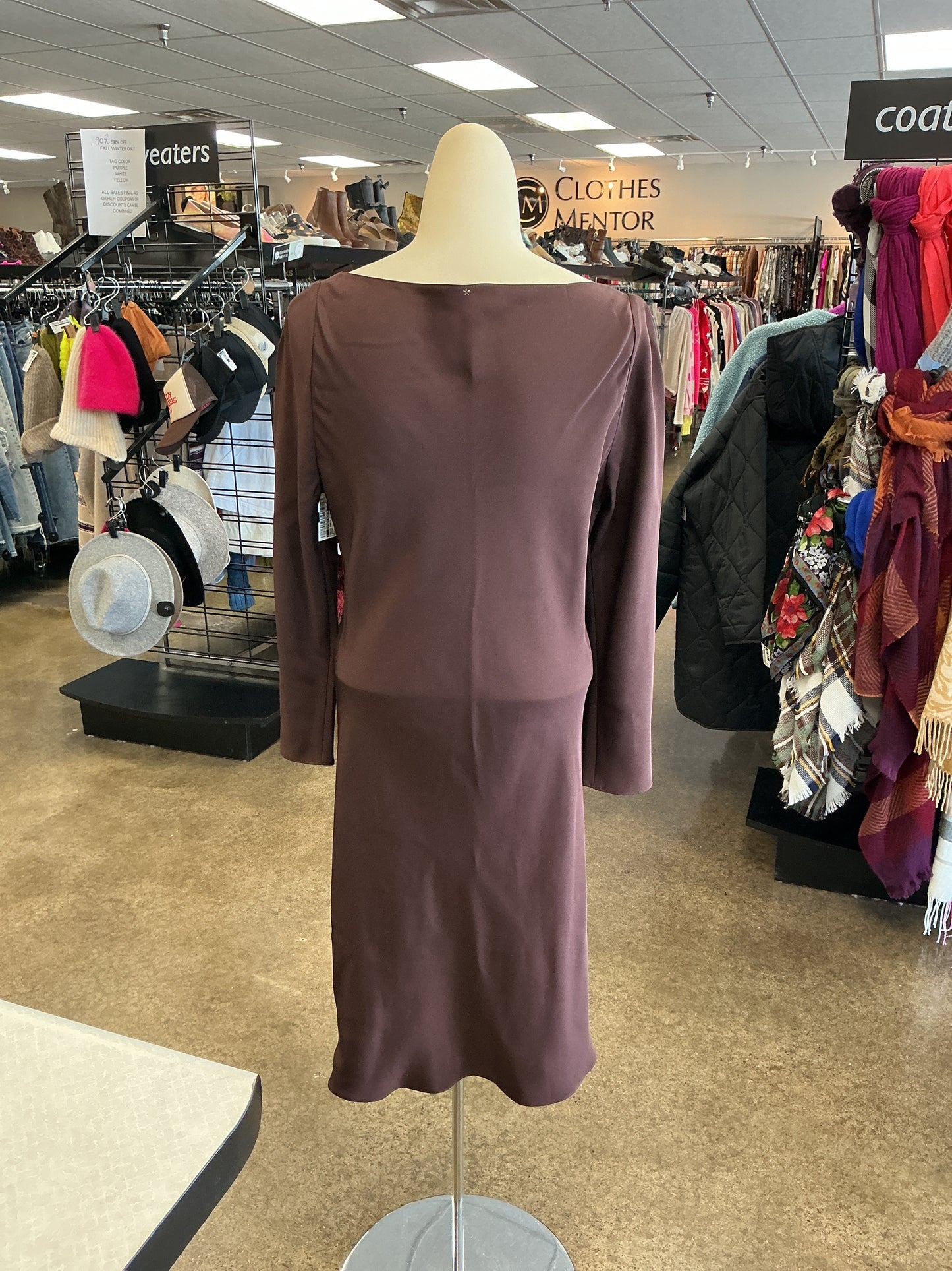Dress Party Midi By Clothes Mentor In Brown, Size:M