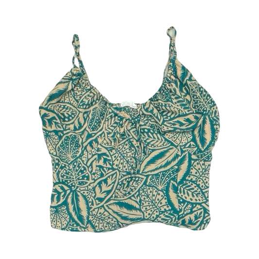 Top Sleeveless By Sienna Sky In Green & Tan, Size:L